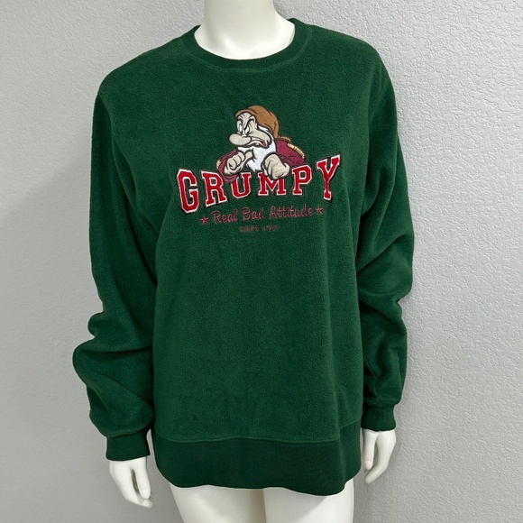 Disney Vintage Snow White Embroidered Grumpy Sweater - Picture 1 of 11